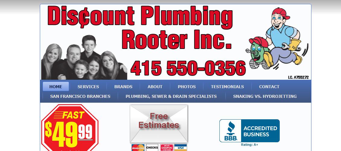 Discount Plumbing Rooter Daly City CA Reviews, Services and Prices