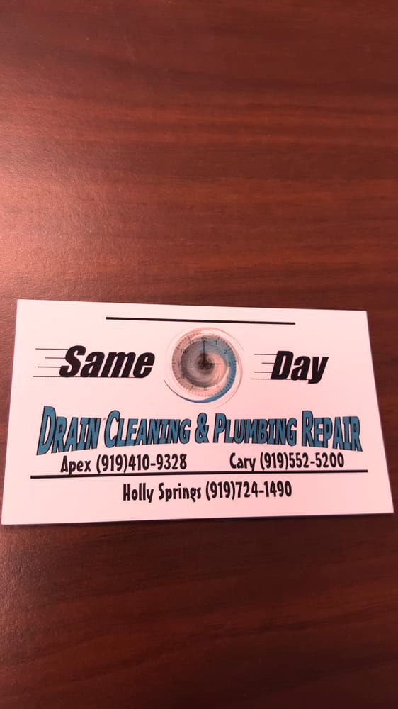 same day drain cleaning plumbing repair 