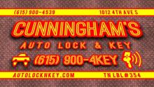 Cunningham s Auto Lock Key car unlocking 