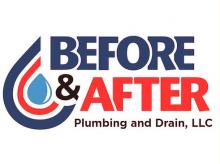 before after plumbing and drain gas line services 