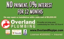 overland plumbing water heater repair 