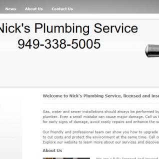 Nick's plumbing service